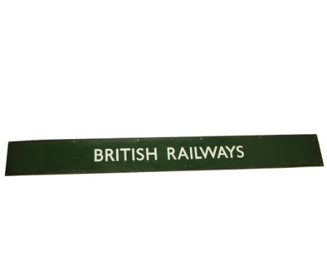 To The Trains and British Railway Signs, a duo of BR Southern enamelled signs, both white text on green ground and wall mount