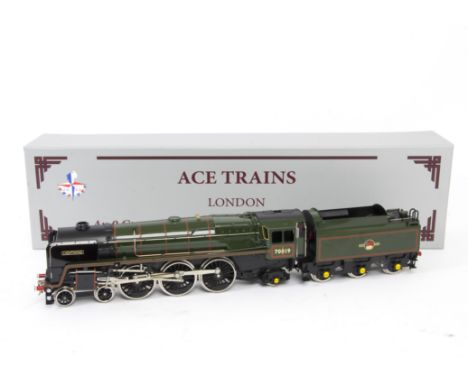 An ACE Trains O Gauge 2/3-rail Electric BR Britannia Class Locomotive and Tender,  ref E/27, in BR lined green with late tote