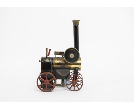 A Fine Live Steam 'Locomobile' Portable Engine by Doll and Co, a smaller example with 5" long boiler and 2" diameter flywheel