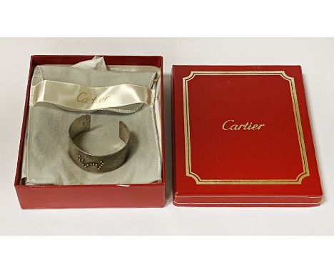 CARTIER STERLING SILVER BANGLE - BOXED