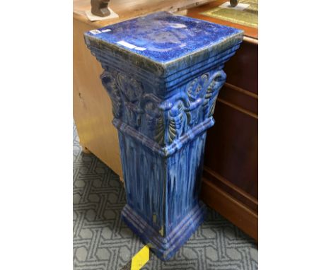 BLUE CERAMIC PLANT STAND