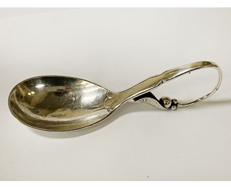 HM DANISH SILVER CADDY SPOON
