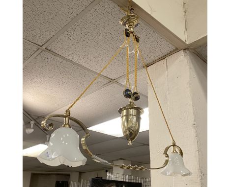 EDWARDIAN RISE &amp; FALL TWIN PENDANT LIGHT