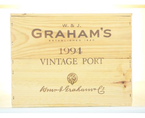 Grahams Vintage Port 1994 12 bts OWC Recently removed from storage at The Wine Society, Stevenage