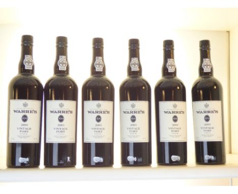 Warres Vintage Port 2003 6 bts Recently removed from storage at The Wine Society, Stevenage