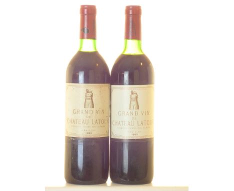 Chateau Latour 1983 Pauillac Bordeaux 2 bts From a Surrey collection, stored since purchase in the  UK in a purpose built hum