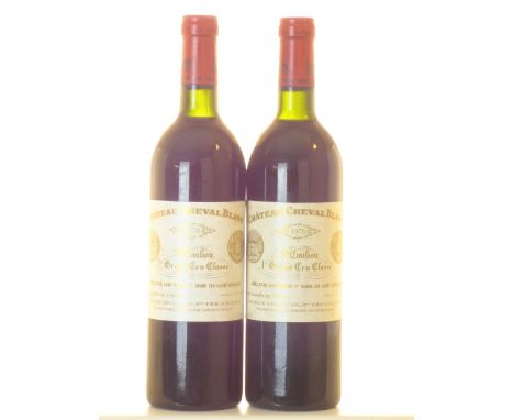 Chateau Cheval Blanc 1978 St Emilion GCC Bordeaux 2 bts From a Surrey collection, stored since purchase in the  UK in a purpo