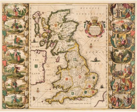 British Isles. Jansson (Jan), Britannia prout divisa temporibus Anglo-Saxonum praesertim durante illorum Heptarchia, [1646 or