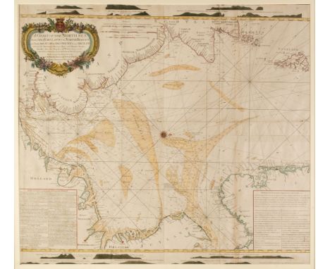 Sea Charts. Thompson (James), A Chart of the North Sea from the Forelands to North Bergen, and from the Scaw to the Orkneys a