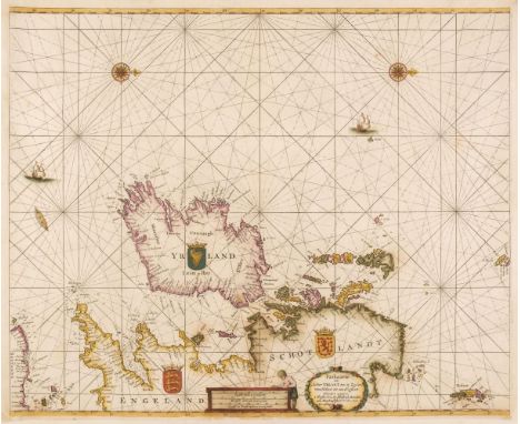 British Isles. Doncker (Hendrik), Paskaarte om Achter Yrlant om te Zeylen, van Hitlant tot aen Heyssant...., Amsterdam, circa