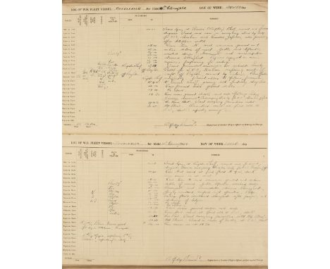 World War II Logbook. Logbook of War Department Fleet Vessel 'Cuttlefish' for the Period 7 June 1943 to 9 September 1944, pri