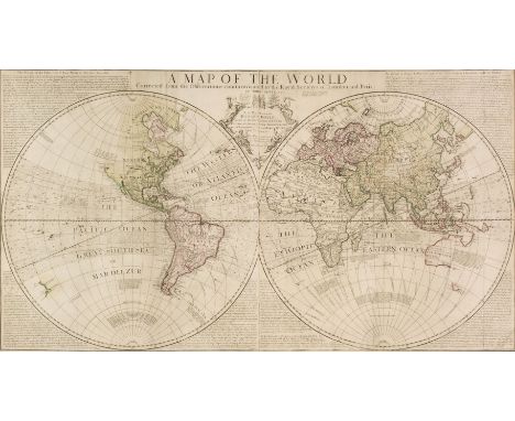 World. Senex (John), A Map of the World corrected from the observations communicated to the Royal Societys of London and Pari