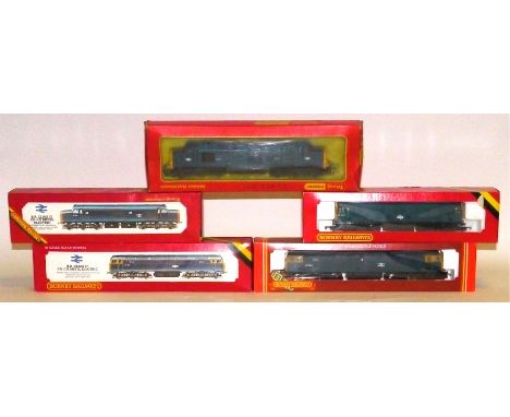 Hornby OO Gauge BR Blue Diesel Locomotives, comprising R068 class 25, two R751 class 37's (one is older T-H model), with R075