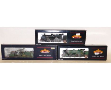 Bachmann OO Gauge Southern Steam Locomotives and Tenders, comprising Mogul 31843 in lined BR black, another in SR Malachite g