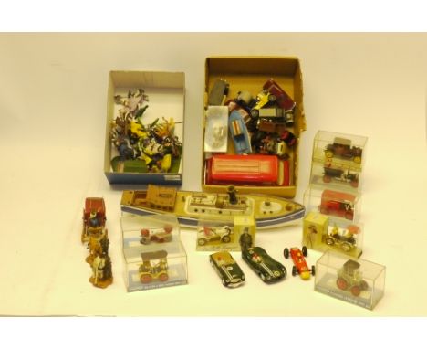 Scalextric and other Plastic Models Three Tri-ang Scalextric cars, Jaguar D-Type, Austin Healey 3000 and a Porsche all for sp