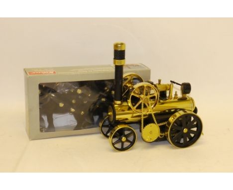 A Wilesco Live Steam D430  'Locomobile' Steam Engine and Z431 Horses, in black & brass finish, unused, in original box with i