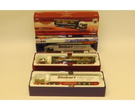 Corgi Hauliers of Renown, Both boxed 1:50 scale, Special Edition Scania R Moving Floor Trailer Eddie Stobart Biomass, Carlisl