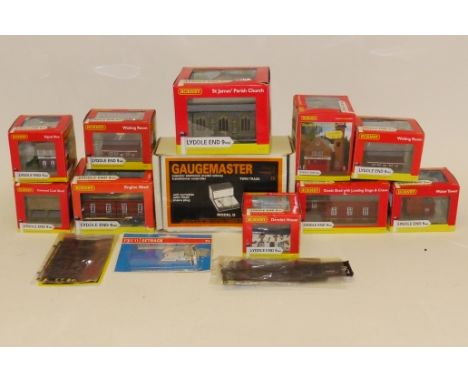 Hornby N Gauge 'Lyddle End' Buildings Track and Scenic Accessories, buildings include St James Parish Church, Engine Shed, Go