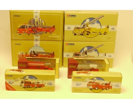 Corgi Classics and Heritage, all boxed international fire service some limited edition, including American La France Aerial L