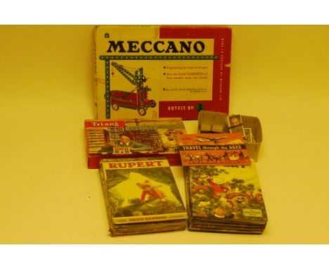 Meccano  Outfit No 3,  boxed post-war set, with many original components, (box poor), together with  boxed Tri-ang Arkitex Se