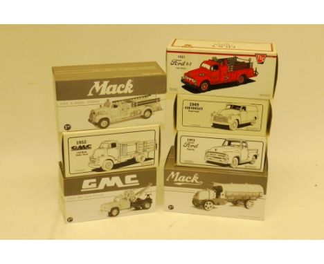 First Gear, boxed collection of 1:30 scale North American fire service vehicles comprising, 1960 Mack model B pumper, 1951 Fo