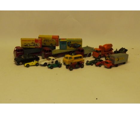 Dinky, Corgi and Matchbox, Some boxed examples including Matchbox King series K-13 Concrete truck, Dinky 436 Atlas copco comp