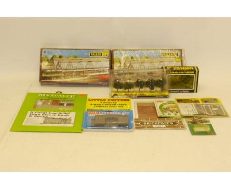 A Large Collection of N Gauge Buildings Kits and Scenic Appurtenances,  by many different makers, including buildings by Grah