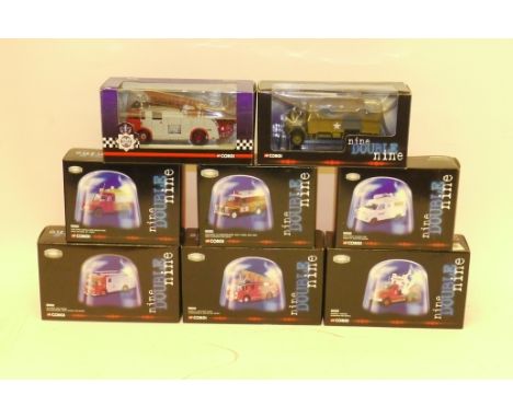 Corgi Nine Double Nine, all boxed limited  edition1:50 scale, emergency vehicles, including AEC Turntable Ladder , Perth Aust