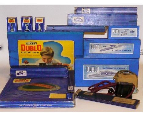 Hornby Dublo 00 Gauge 3-Rail Train Set and Accessories, EDP 13 2-6-4 Tank Passenger Set, comprising BR black locomotive No 80