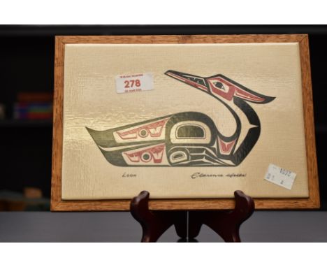 After Clarence A. Wells (contemporary), A framed art tile depicting native bird, signed bottom right, L24cm