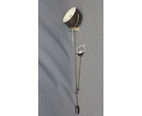 A vintage Bauhaus weighted angle poise ceiling light 
