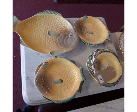 A collection of Shorter & sons ceramic fish plates 