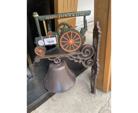 A WALL MOUNTED TRACTION ENGINE BELL 