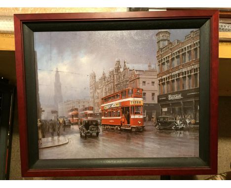 A FRAMED PRINT ON BOARD SIGNED BY DON BRECKON '94 