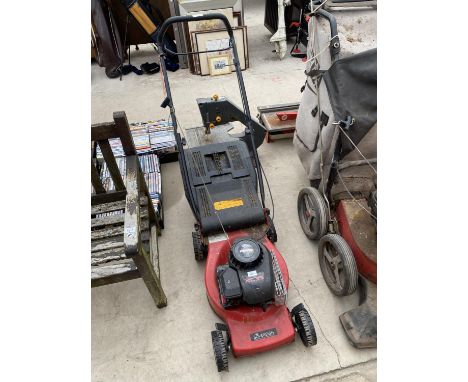 A SOVEREIGN LAWN MOWER WITH GRASS BOX AND BRIGGS AND STRATTON ENGINE 