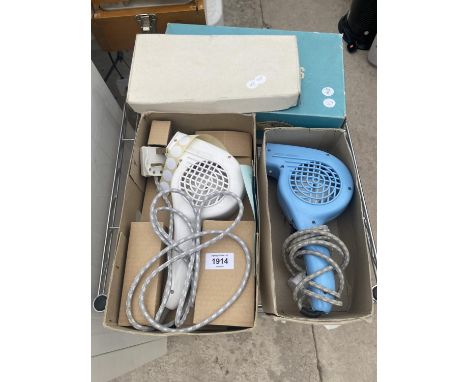 A PAIR OF VINTAGE/RETRO MORPHY RICHARDS HAIR DRYERS 