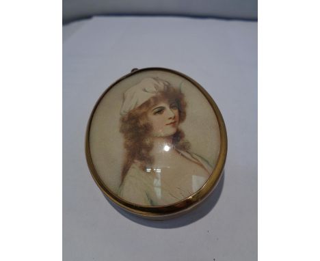 AN OVAL MINIATURE PORTRAIT 