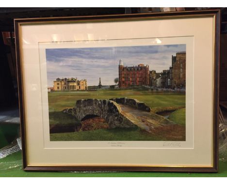 A FRAMED PRINT OF THE ROYAL &amp; ANCIENT ST ANDREWS 