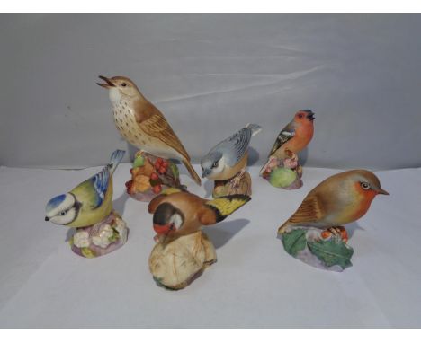 A COLLECTION OF SIX ROYAL WORCESTER BIRDS 