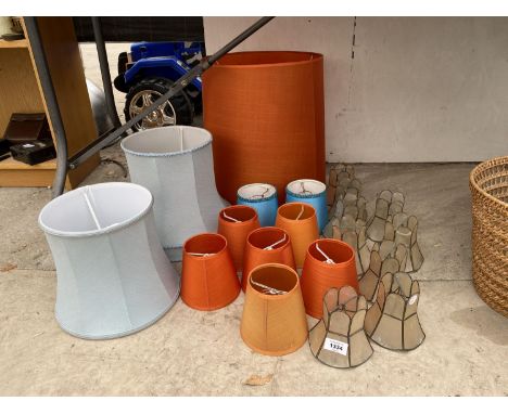 A LARGE QUANTITY OF VARIOUS LAMP SHADES 