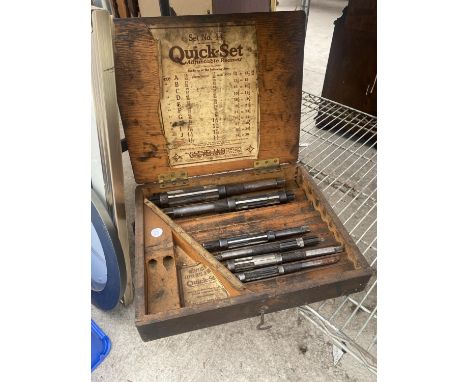 A VINTAGE QUICK SET ADJUSTABLE REAMER KIT 