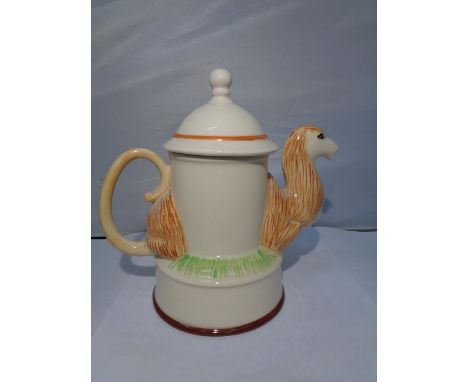 A CARLTON WARE TEAPOT WITH A CAMELS HEAD DESIGN 