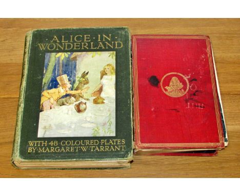 Two editions of Lewis Carroll's Alice's Adventures in Wonderland - the first (rare) 1881, illustrated by John Tenniel and pub