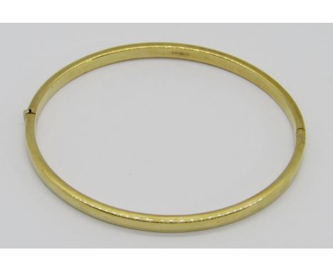 Italian 9ct hinged bangle, 4.9g 