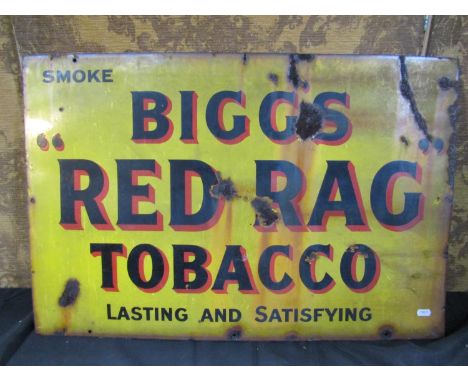 A Biggs Red Rag Tobacco enamel sign 