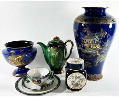 A collection of Carltonware including a Rouge Royale bowl, further Carltonware pieces mainly in a blue and gilt colourway, Ca
