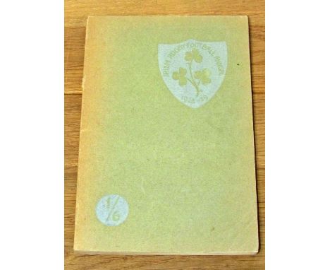 Irish Rugby Football Annual 1928 - compiled &amp; edited by R J Hayes and W E Crawford 