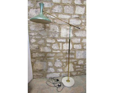 A good mid 20th century Italian articulating floor standing lamp standard with adjustable frame 