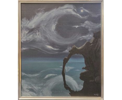 Paul Southwood Surrealist seascapesigned and dated 'Paul Southwood/ 1984' (lower right)oil on board69 x 60cm