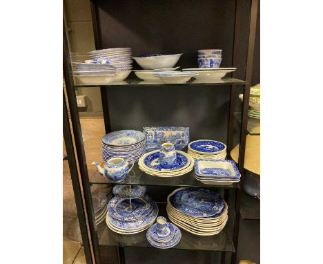A large quantity of Spode transfer printed wares to include Tower, Abbey and other patterns, etc (qty)